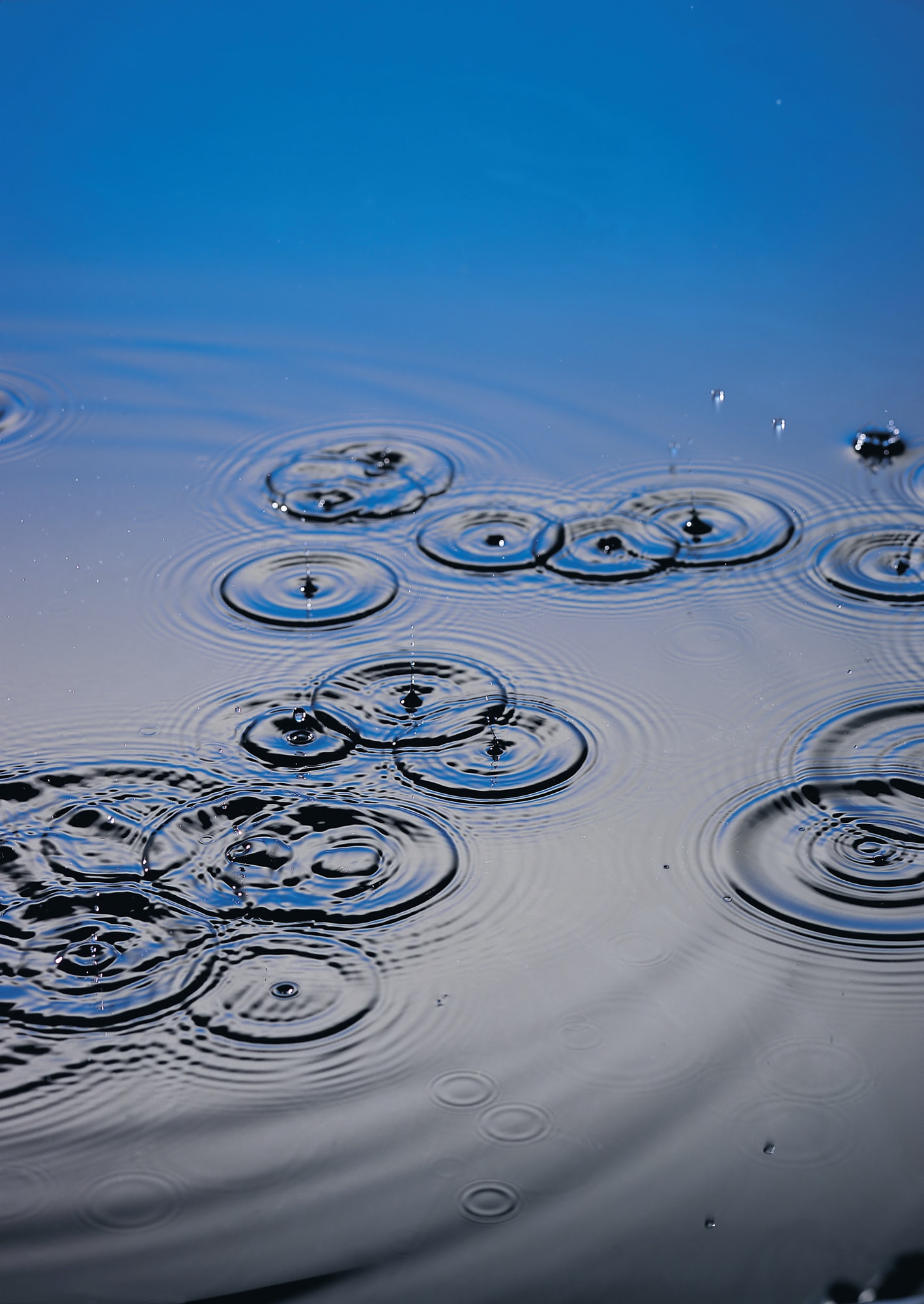 Drops on water